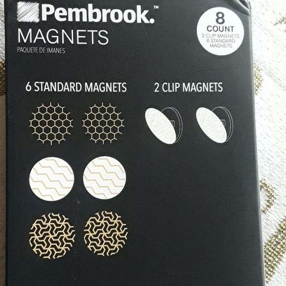 8 Count Basic But Classy Patterned Office Magnets - Picture 5 of 5